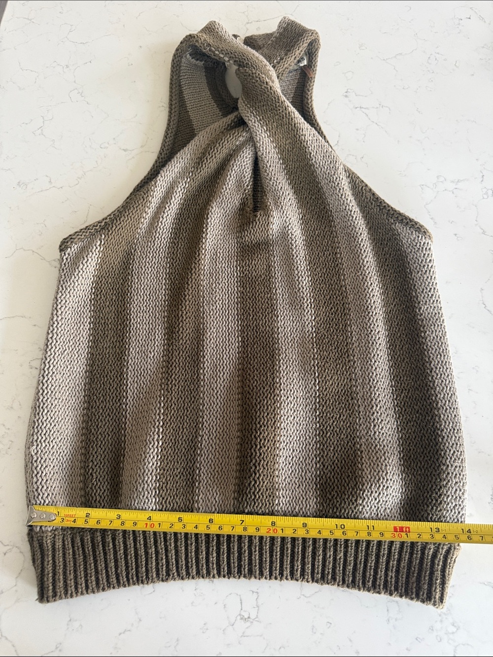 NICHOLAS Taupe Knit Twist Halter Top - Picture 5 of 5